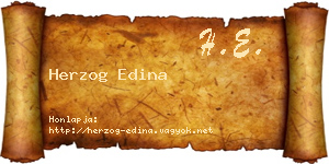 Herzog Edina névjegykártya